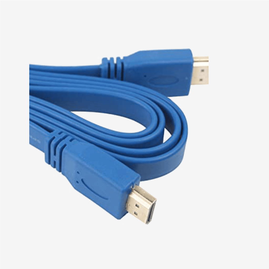High Speed Flat HDMI 1.4 Cable, Blue, 5M